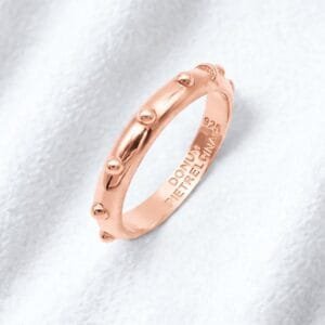 Anello Rosario con decine e TAU in Argento 925 rosè