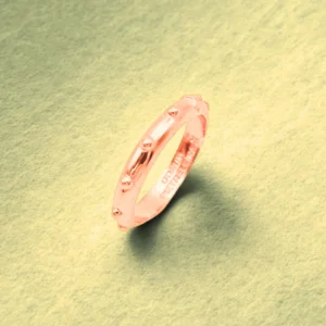 Anello Rosario con decine e TAU in Argento 925 rosè