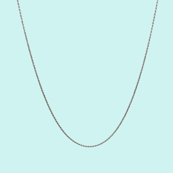 Collana Funetta in Argento 925 rodiato.