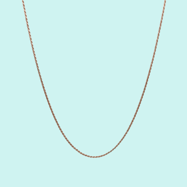 Collana Funetta in Argento 925 placcata oro rosa.