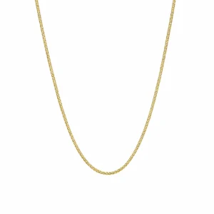 Collana maglia Popcorn in Argento 925 placcata oro giallo.