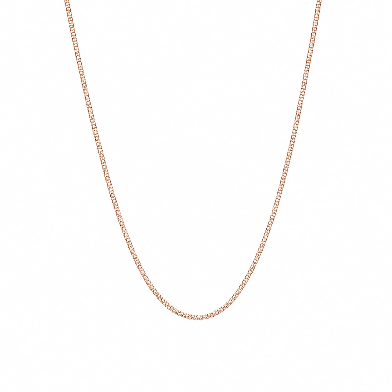 Collana maglia Popcorn in Argento 925 placcata oro rosa.
