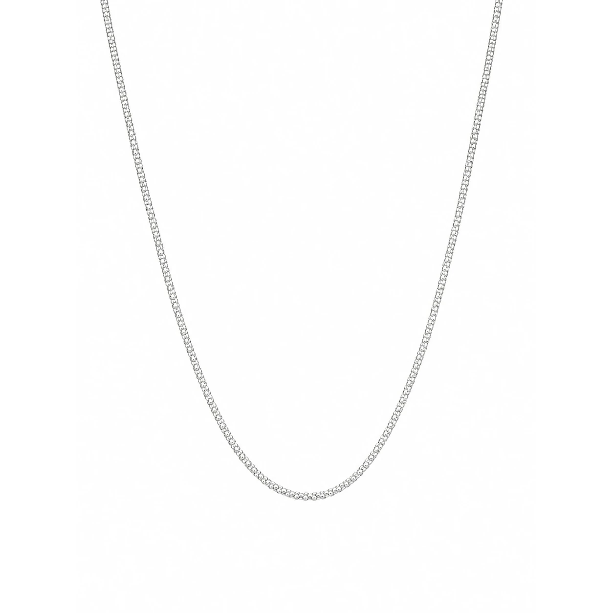 Collana maglia PopCorn in Argento 925 rodiato.