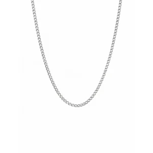 Collana maglia Grumetta in Argento 925 rodiata.